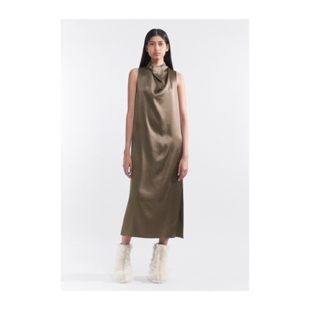 FILIPPA K Daniela Satin Midi Dress